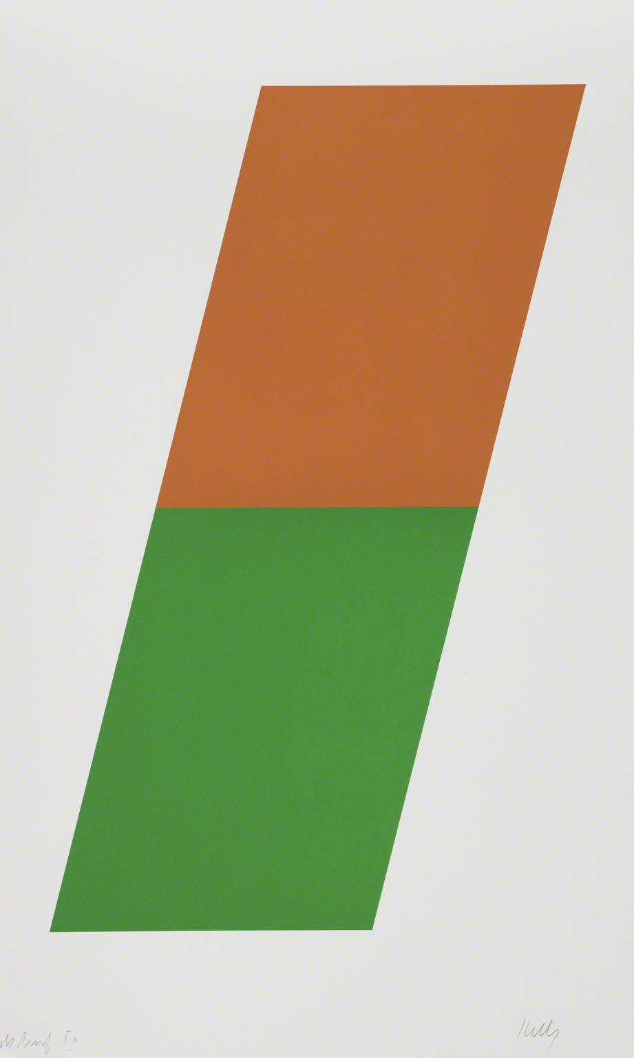 Ellsworth Kelly, Orange/Green, 1970.