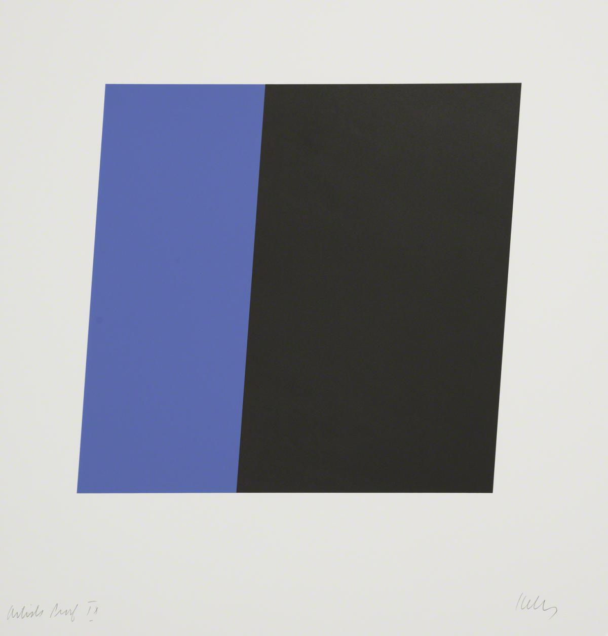 Ellsworth Kelly, Blue/Black, 1970.