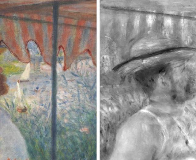 Infrared image of Luncheon of the Boating Party