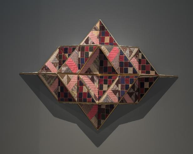 Three-dimensional quilt by Sanford Biggers