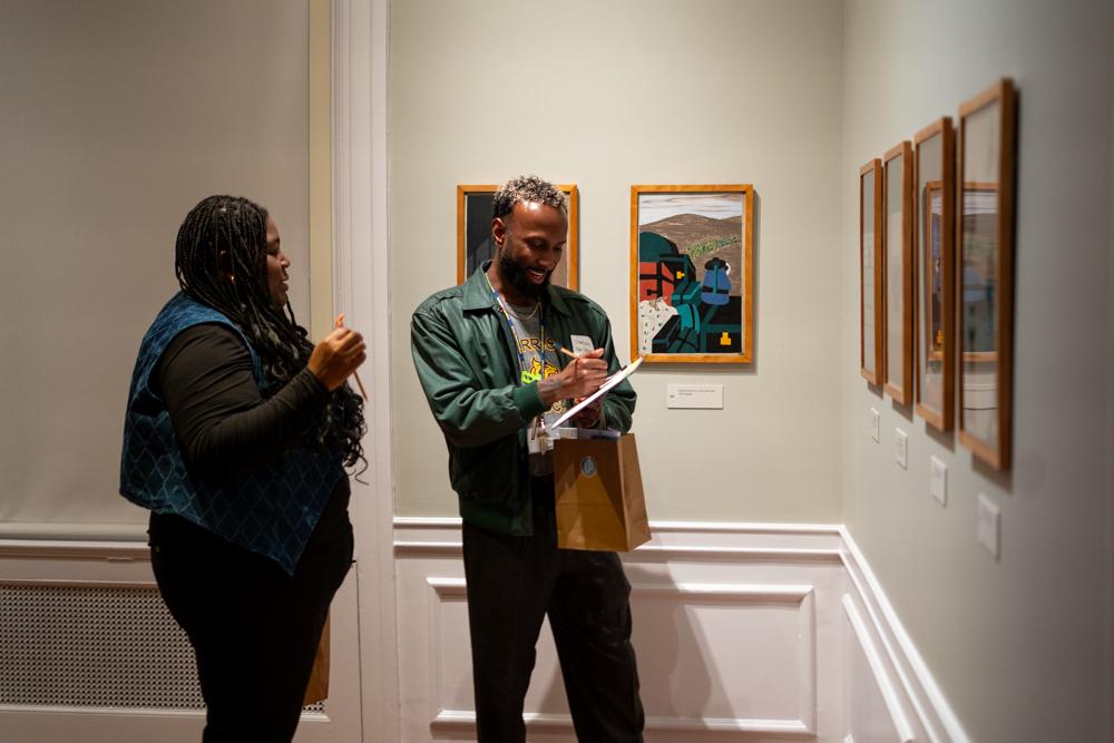 Teachers explore Jacob Lawrence’s Migration Series during our 2025 Evening for Educators program, a free annual event for DC area educators. 