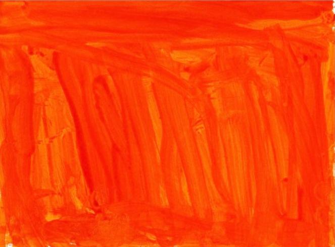 A page painted completely orange.