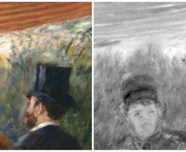 Infrared image of part of Luncheon of the Boating Party