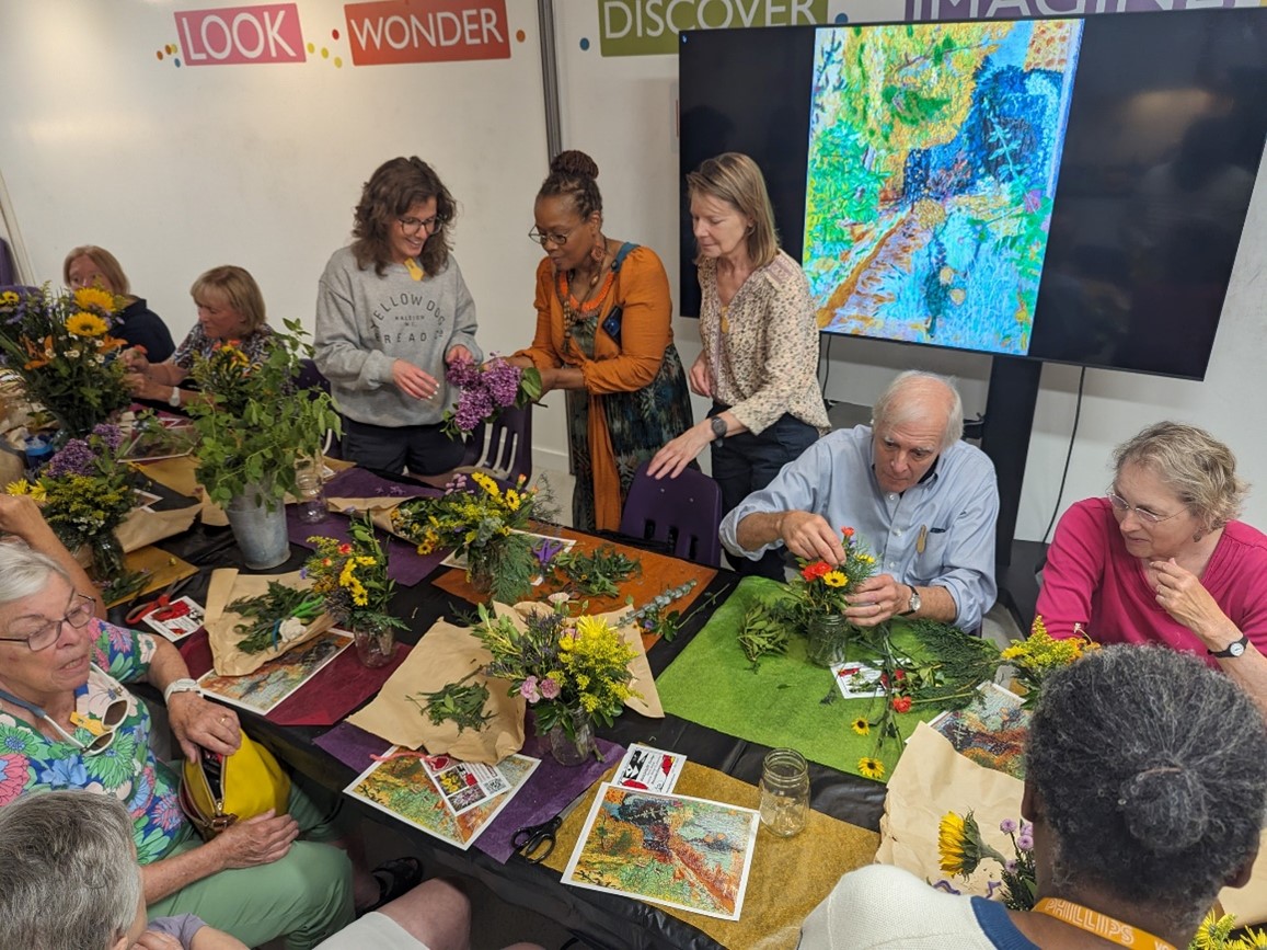 Karen Massalley wild flower arrangement workshop