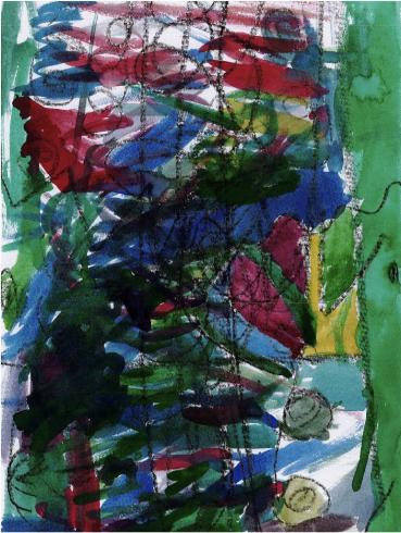 Abstract painting by kindergarten student