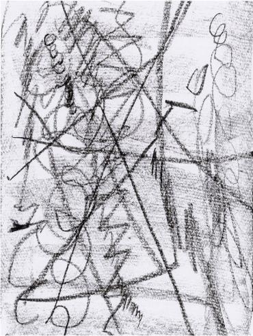 Abstract painting by kindergarten student