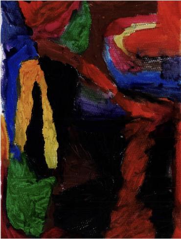 Abstract painting by kindergarten student