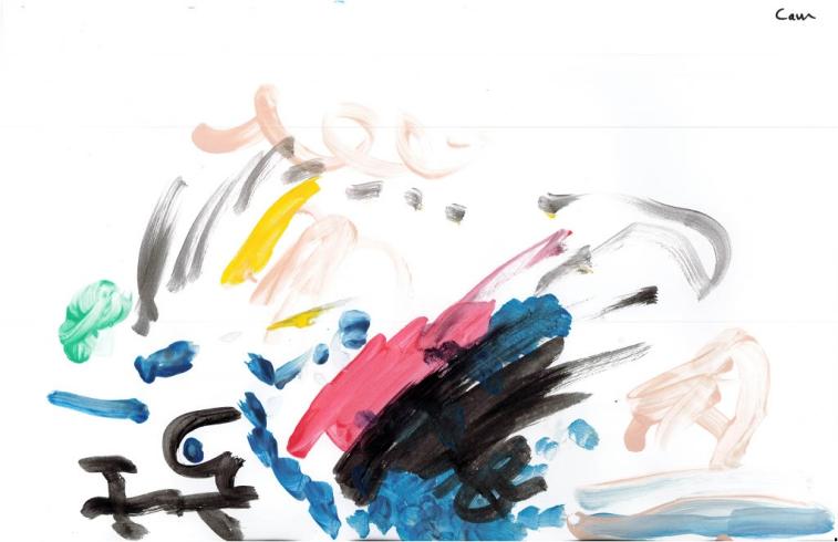 Colorful painting by PreK student