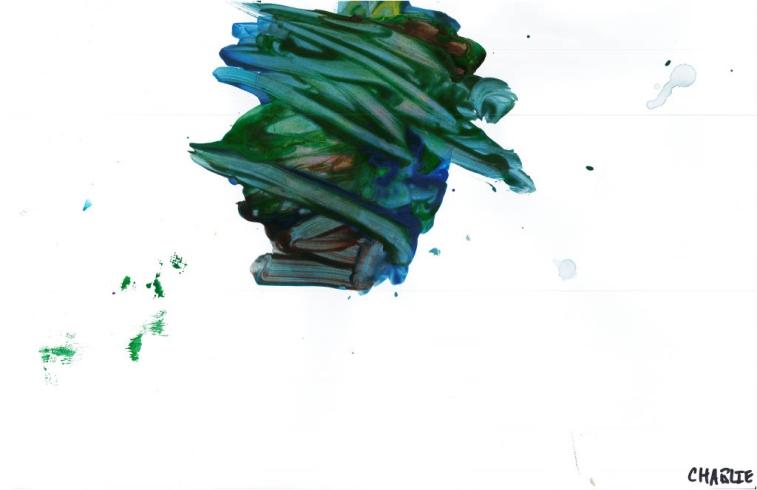 Colorful painting by PreK student