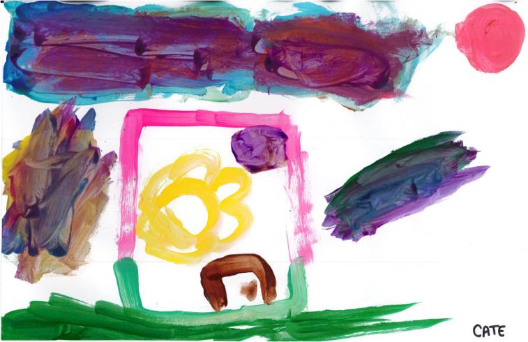 Colorful painting by PreK student