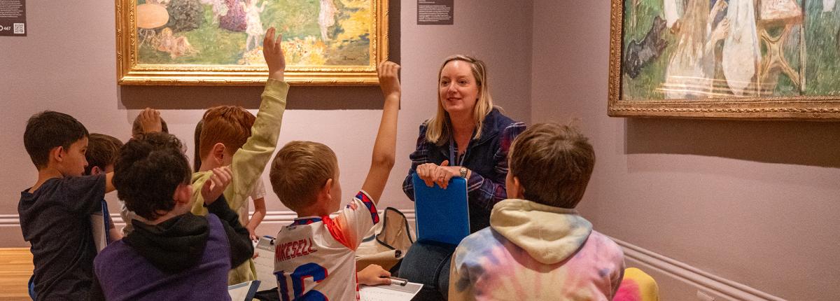 Photograph of Phillips Educator giving a talk to students
